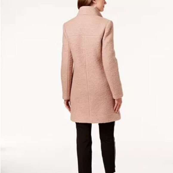 Kenneth Cole Assymetrical Bouclé Walker Coat - Picture 2 of 6